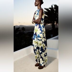 ZARA FLORAL JUMPSUIT